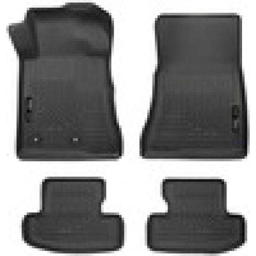 Husky Liners 15-22 Ford Mustang WeatherBeater Black Front & Second Seat Floor Liner-tuningsupply.com