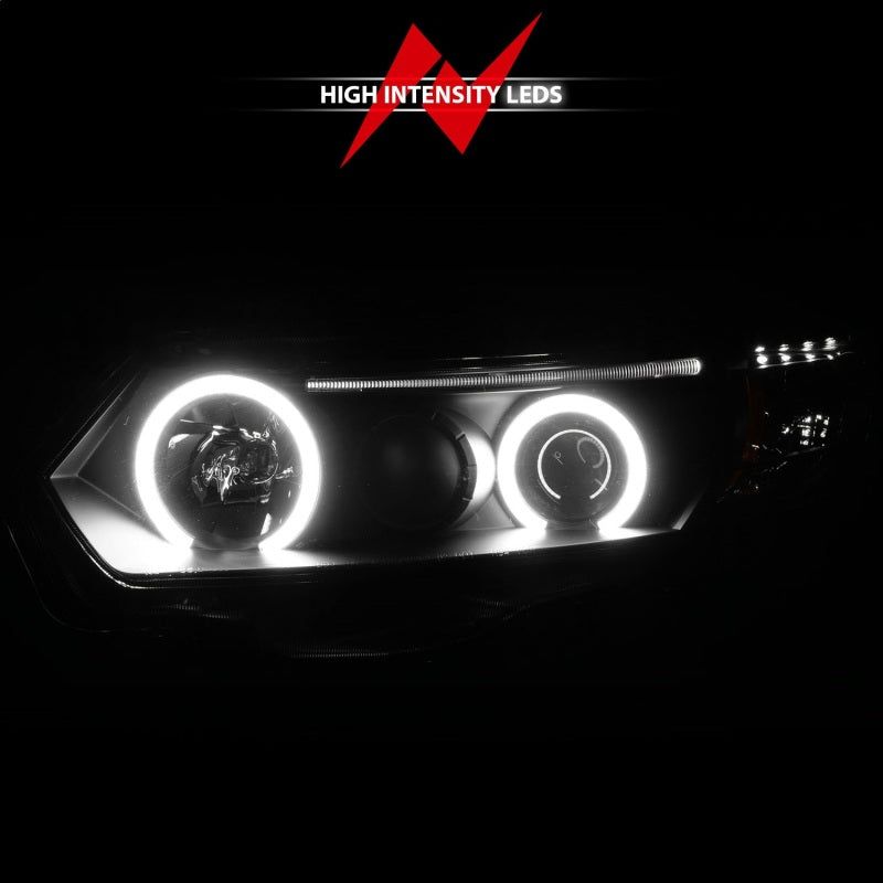 ANZO 2006-2011 Honda Civic Projector Headlights w/ Halo Black (CCFL)-tuningsupply.com