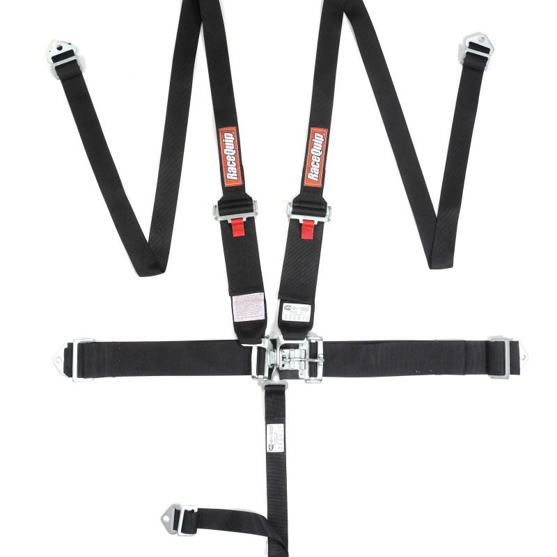 RaceQuip Black L & L 5pt HNR Seat Belt-Seat Belts & Harnesses-Racequip-RQP717007-SMINKpower Performance Parts