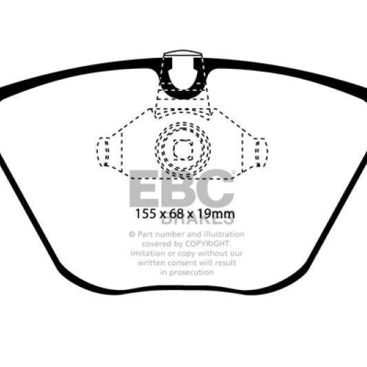 EBC 08-10 BMW M3 4.0 (E90) Bluestuff Front Brake Pads-tuningsupply.com