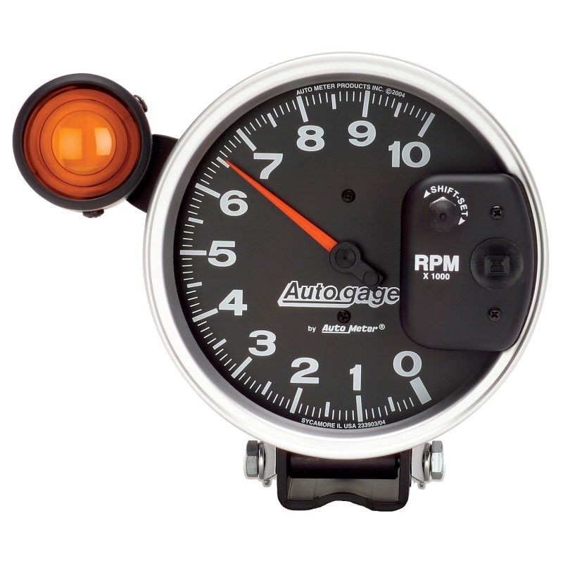 Autometer 5 inch 10,000 RPM Monster Shift Lite Pedestal Tachometer-tuningsupply.com