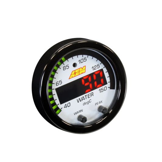 AEM X-Series Temperature 100-300F Gauge Kit (ONLY Black Bezel and Water Temp. Faceplate)-tuningsupply.com