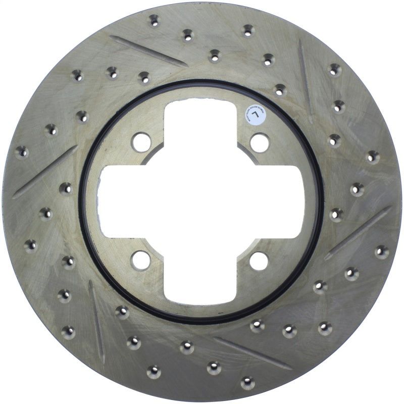 StopTech Slotted & Drilled Sport Brake Rotor-Brake Rotors - Slot & Drilled-Stoptech-STO127.42005L-SMINKpower Performance Parts