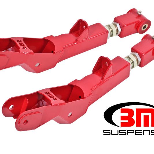 BMR 10-15 5th Gen Camaro Lower Control Arms Rear On-Car Adj. (Polyurethane) - Red-tuningsupply.com