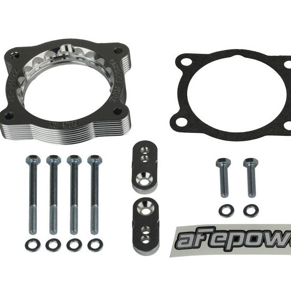 aFe 02-09 Chevrolet Trailblazer/ 02-09 GMC Envoy L6 4.2L Silver Bullet Throttle Body Spacer - Silver-tuningsupply.com