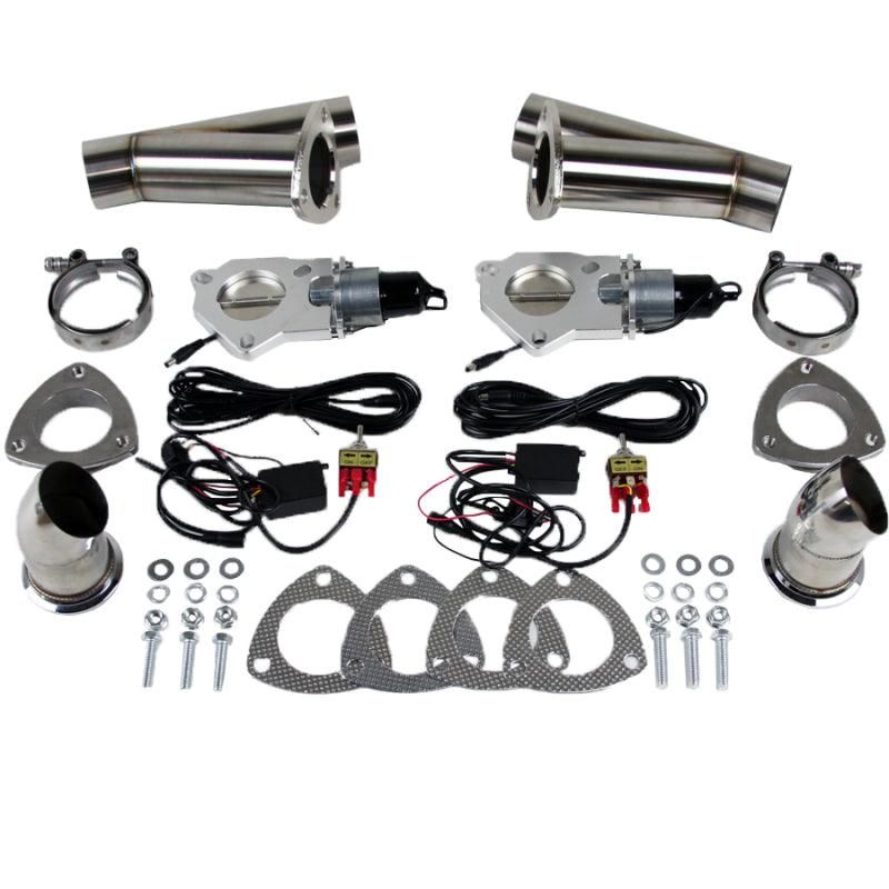 Granatelli 2.5in Stainless Steel Electronic Dual Exhaust Cutout-tuningsupply.com