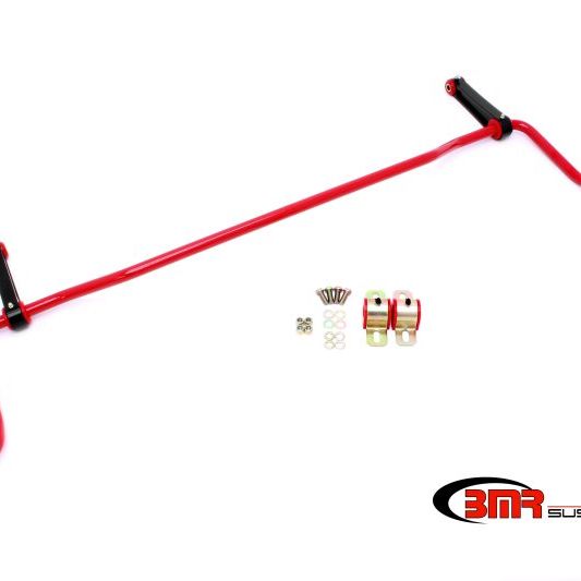 BMR 05-10 S197 Mustang Rear Solid 22mm Sway Bar Kit w/ Bushings & Billet Links - Red-tuningsupply.com