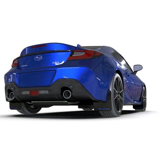 Rally Armor 2022+ Subaru BRZ / 2022+ Toyota GR86 Black UR Mud Flap w/ Blue Logo-Mud Flaps-Rally Armor-RALMF99-UR-BLK-BL-SMINKpower Performance Parts