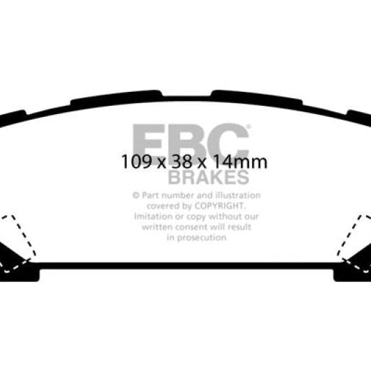 EBC 04-06 Saab 9-2X 2.0 Turbo Redstuff Rear Brake Pads-tuningsupply.com