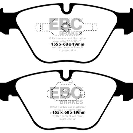 EBC 06-12 BMW 335i 3.0T (E90/E92/E93) Bluestuff Front Brake Pads-tuningsupply.com