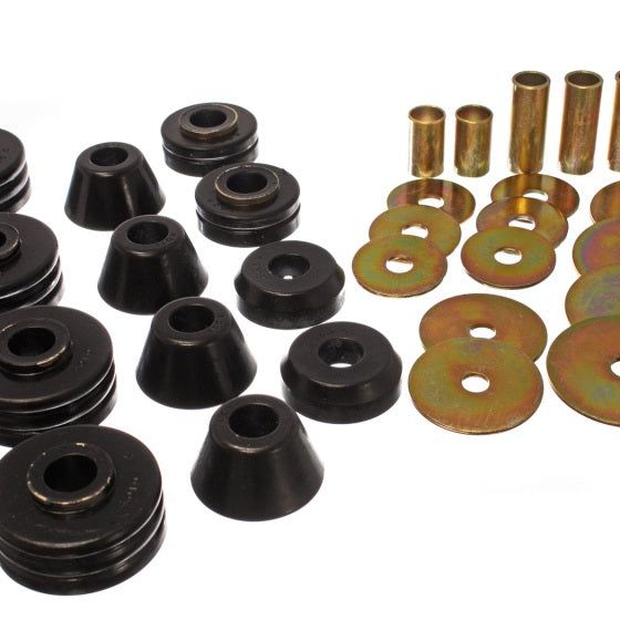 Energy Suspension 73-80 GM 1/2 Ton C-10/C1500 Pick Up 2WD Black Body (Cab) Mount Set-tuningsupply.com