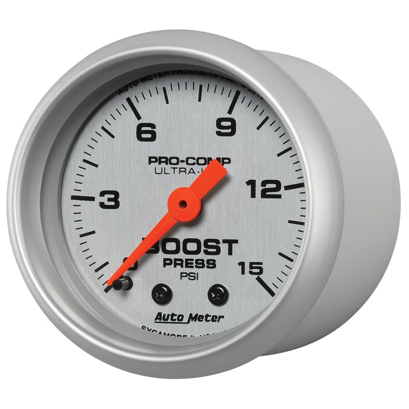 Autometer Ultra-Lite 52mm 0-15 PSI Mechanical Boost Gauge-tuningsupply.com