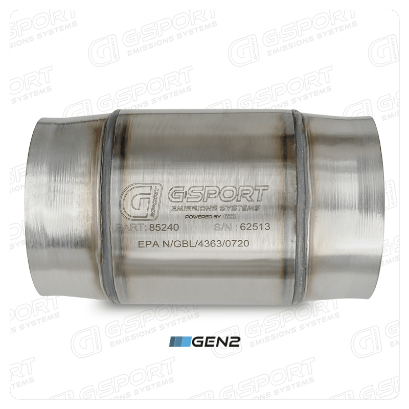 GESI G-Sport 400 CPSI GEN 2 EPA Compliant 4in Inlet/Out Catalytic Converter-4.5in x 4in 500-850HP-tuningsupply.com