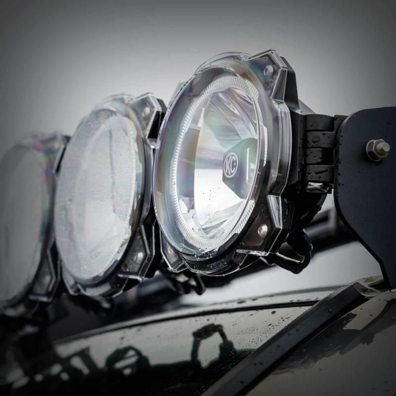 KC HiLiTES 6in. Light Shield for Gravity Pro6 LED Lights (Single) - Clear-tuningsupply.com