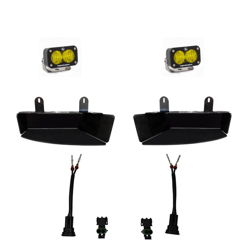 Baja Designs 2019+ Ram 2500/3500 S2 Wide Cornering Fog kit - Amber-tuningsupply.com