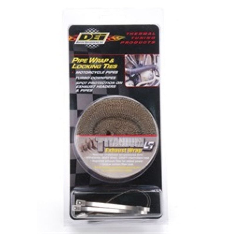 DEI Exhaust Wrap Kit - Pipe Wrap and Locking Tie - Titanium-tuningsupply.com