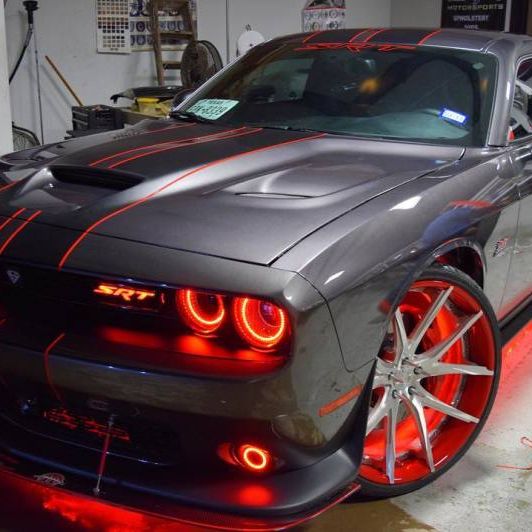 Oracle 15-21 Dodge Challenger Waterproof LED Fog Light Halo Kit - ColorSHIFT SEE WARRANTY-tuningsupply.com