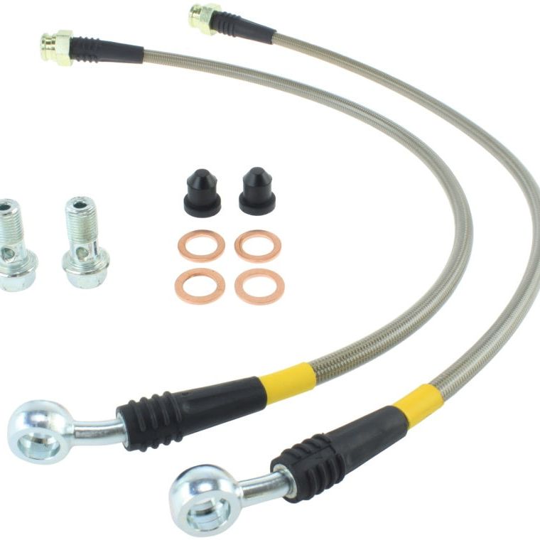 StopTech 04-08 Cadillac STS/XLR/XLR-V/SLS / 05-08 Corvette Stainless Steel Front Brake Line Kit-Brake Line Kits-Stoptech-STO950.62003-SMINKpower Performance Parts