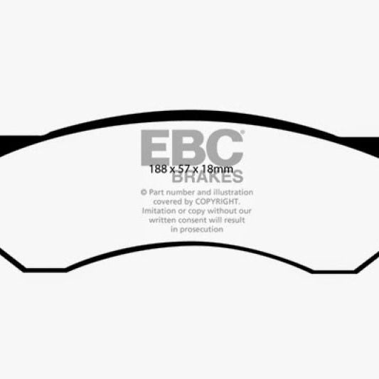 EBC 06-11 Dodge Ram 1500 Mega Cab 2WD Greenstuff Rear Brake Pads-tuningsupply.com