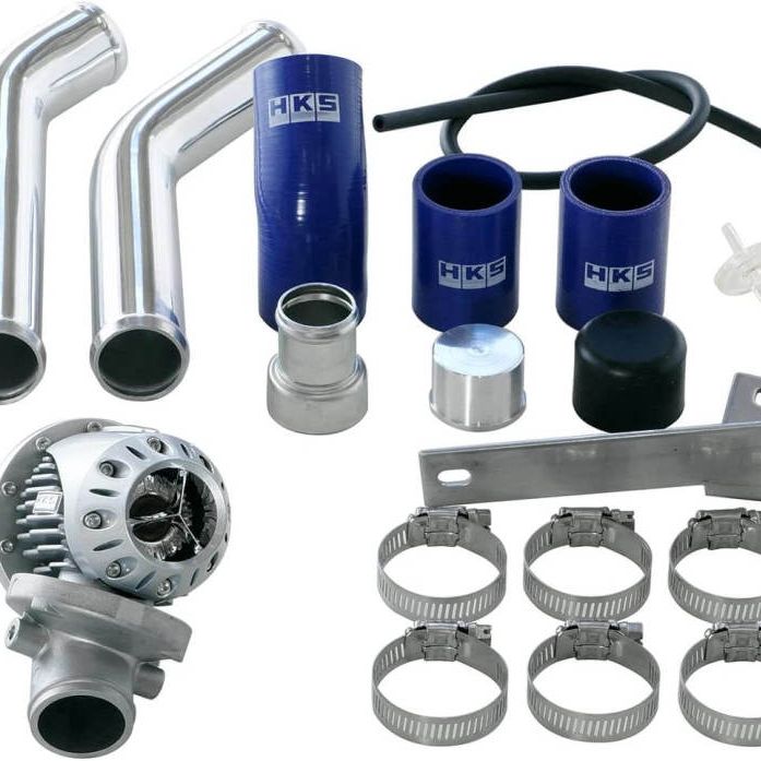 HKS 08+ Evo 10 SSQV4 BOV Kit Includes 2 Polished Aluminum Pipes-tuningsupply.com