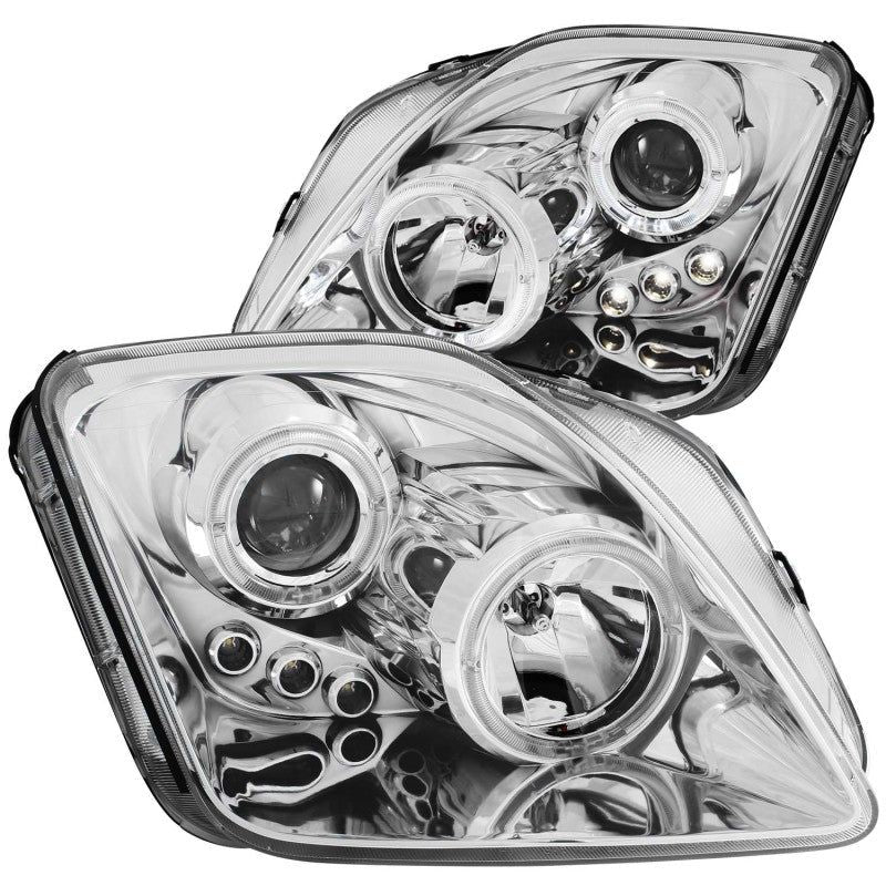 ANZO 1997-2001 Honda Prelude Projector Headlights w/ Halo Chrome w/ LED-tuningsupply.com