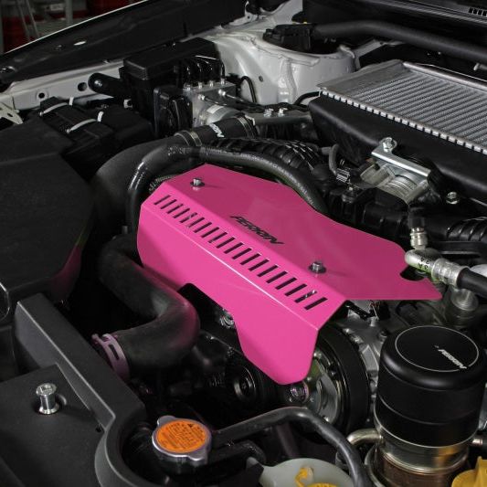 Perrin 2022+ Subaru WRX Pulley Cover - Hyper Pink - SMINKpower Performance Parts PERPSP-ENG-153HP Perrin Performance