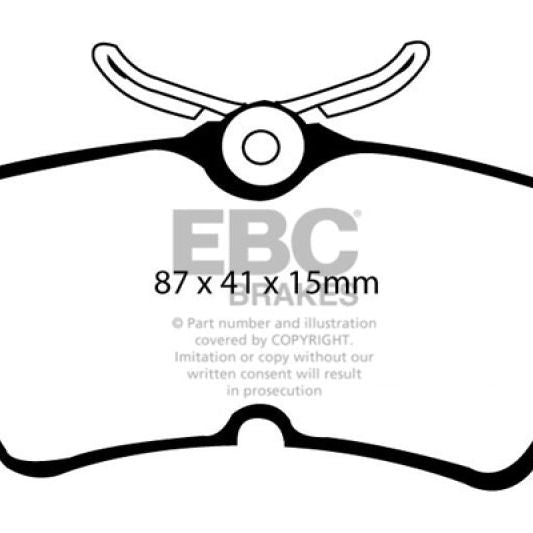 EBC 13+ Ford Fiesta 1.6 Turbo ST Greenstuff Rear Brake Pads-tuningsupply.com