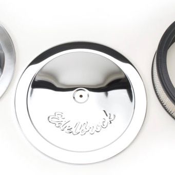 Edelbrock Air Cleaner Pro-Flo Series Round Steel Top Paper Element 14In Dia X 3 75In Dropped Base-tuningsupply.com