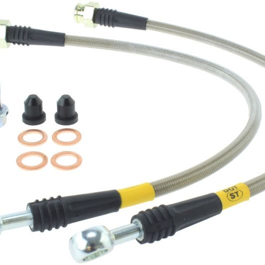 StopTech 06-10 Chevrolet Corvette Z06 Stainless Steel Rear Brake Lines-Brake Line Kits-Stoptech-STO950.62507-SMINKpower Performance Parts