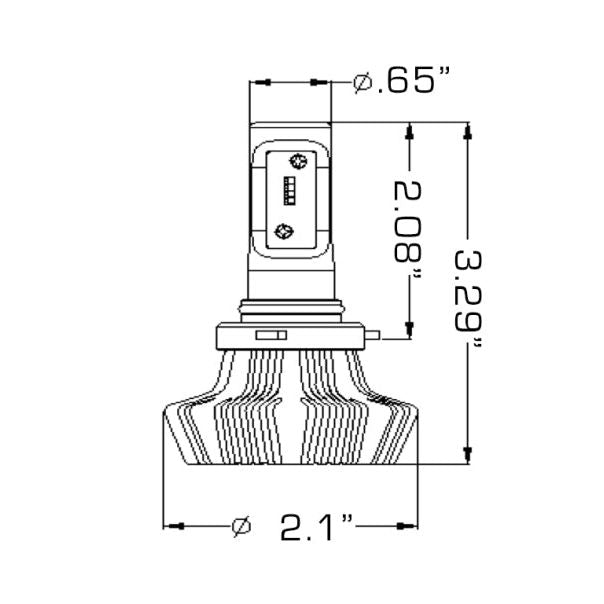 Oracle 9012 4000 Lumen LED Headlight Bulbs (Pair) - 6000K SEE WARRANTY-tuningsupply.com