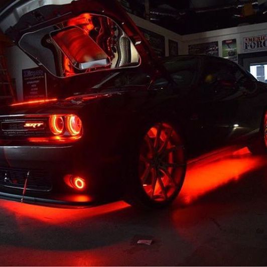 Oracle 15-21 Dodge Challenger Waterproof LED Fog Light Halo Kit - ColorSHIFT - SMINKpower Performance Parts ORL1236-333 ORACLE Lighting