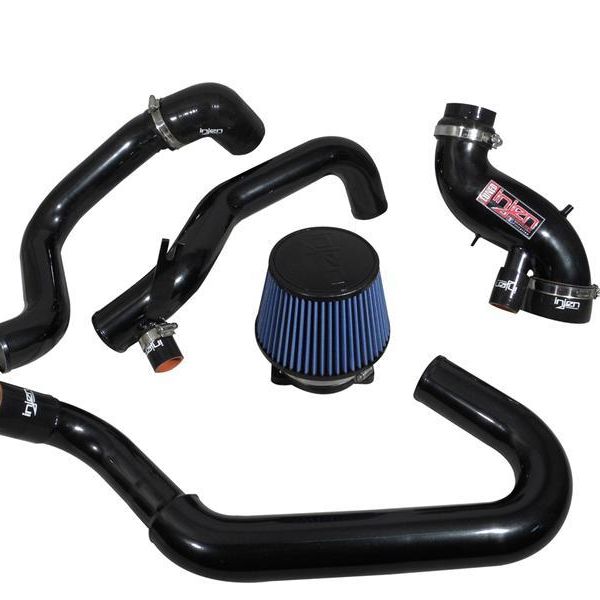 Injen 03-06 Evo 8/9/MR Cast Aluminum Intake System w/ Full Intercooler Piping Black Short Ram Intake-tuningsupply.com