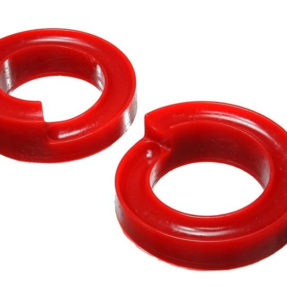 Energy Suspension 2005-07 Ford F-250/F-350 SD 2/4WD Front Coil Spring Isolator Set - Red-tuningsupply.com