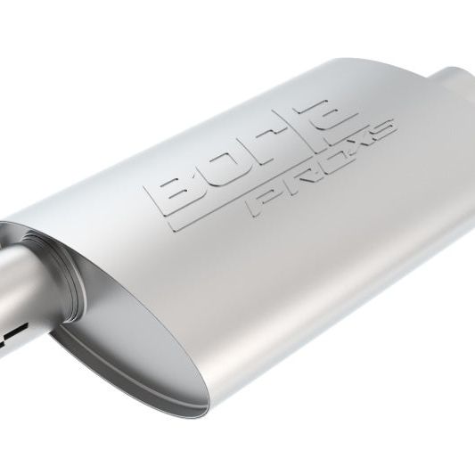 Borla Universal Center/Offset Oval 2in Tubing 14in x 4.25in x 7.88in PRO-XS Notched Muffler-tuningsupply.com