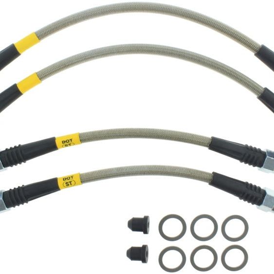 StopTech 07-08 BMW E90/E91/E92/E93 328 (all)/335 (all) /07-13 E82 128i/135i Stainless Steel Rear Bra-Brake Line Kits-Stoptech-STO950.34525-SMINKpower Performance Parts