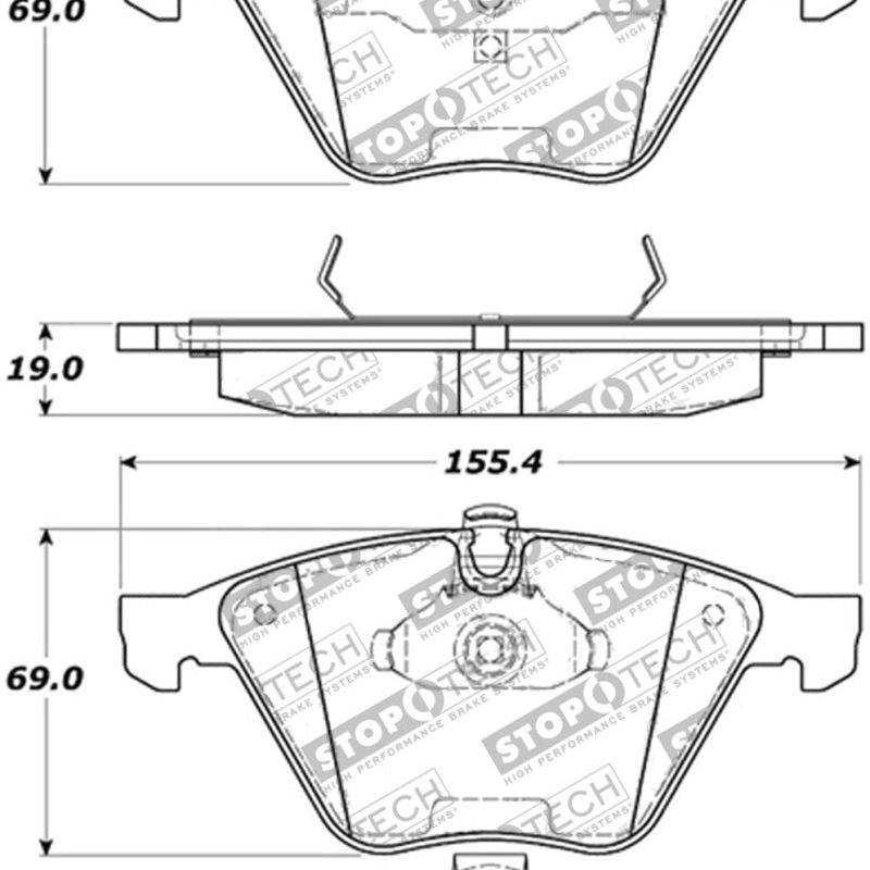 StopTech Performance 07-09 BMW E90/E92/E93 335i Coupe/Sedan Front Brake Pads D918-Brake Pads - Performance-Stoptech-STO309.09180-SMINKpower Performance Parts