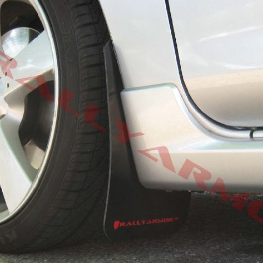 Rally Armor 04-09 Mazda3/Speed3 Black UR Mud Flap w/ Red Logo-tuningsupply.com