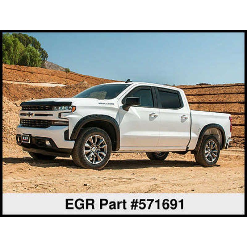 EGR 2019 Chevy 1500 Crew Cab In-Channel Window Visors - Dark Smoke-tuningsupply.com