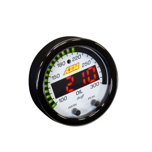 AEM X-Series Temperature 100-300F Gauge Kit (ONLY Black Bezel and Water Temp. Faceplate)-tuningsupply.com