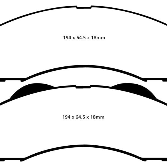 EBC 15+ Ford Expedition 3.5 Twin Turbo 2WD Yellowstuff Front Brake Pads-tuningsupply.com