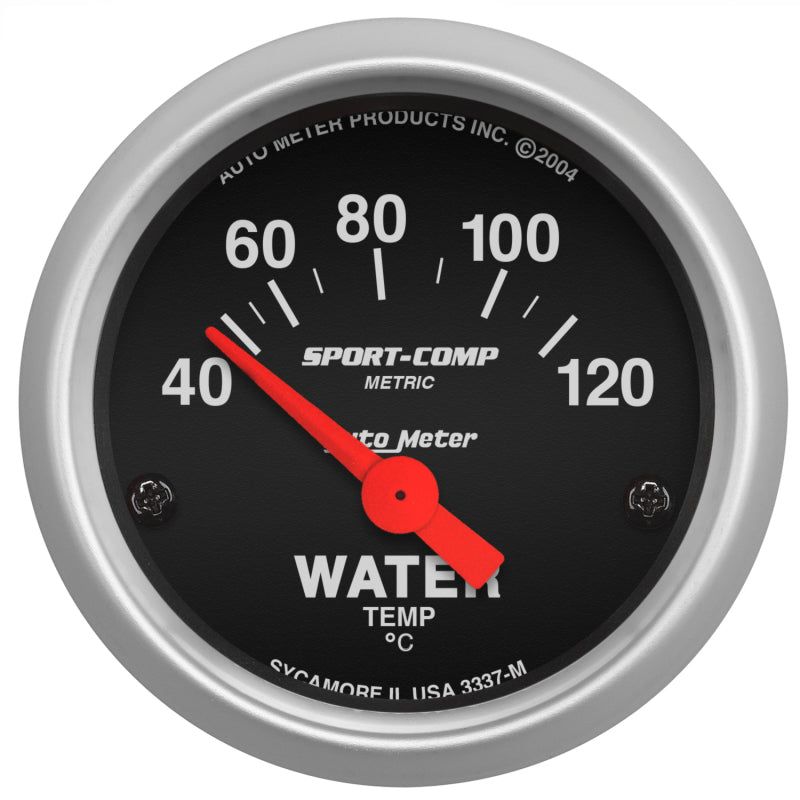 Autometer Sport-Comp 52mm 40-120 Degree Short Sweep Electronic Water Temperature Gauge-tuningsupply.com