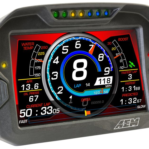 AEM CD-7 Non Logging Race Dash Carbon Fiber Digital Display (CAN Input Only)-tuningsupply.com