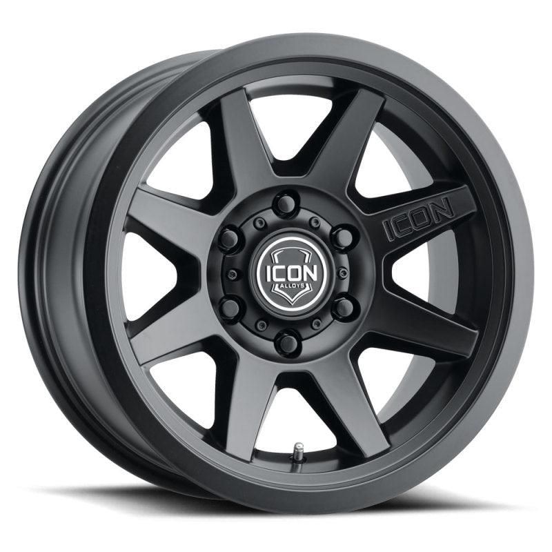 ICON Rebound 17x8.5 6x5.5 0mm Offset 4.75in BS 106.1mm Bore Satin Black Wheel-tuningsupply.com