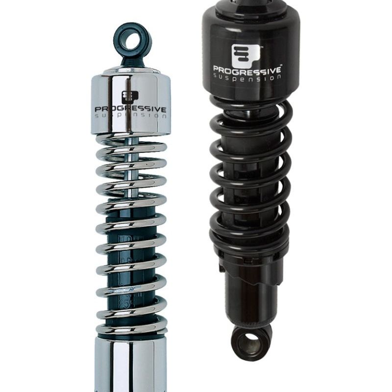 Progressive Harley 412 Series Shocks 13.5in - Chrome-tuningsupply.com