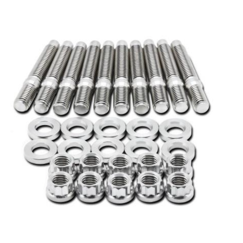 BLOX Racing SUS303 Stainless Steel Manifold Stud Kit M8 x 1.25mm 65mm in Length - 10-piece-tuningsupply.com