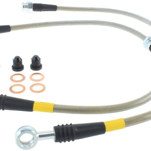 StopTech 06-12 Mitsubishi Eclipse Stainless Steel Front Brake Lines-Brake Line Kits-Stoptech-STO950.46006-SMINKpower Performance Parts