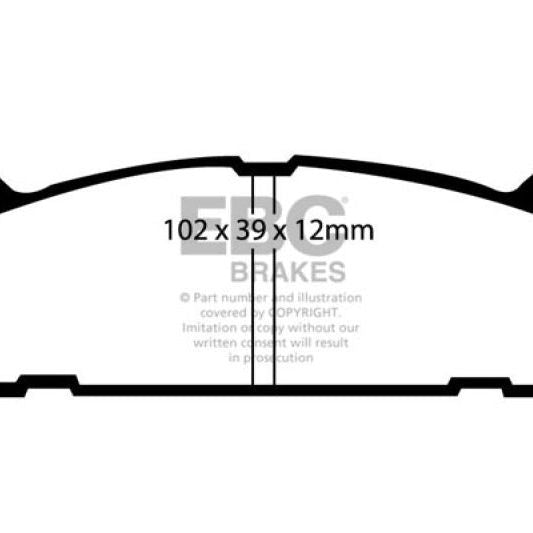 EBC 91-96 Ford Escort 1.8 Redstuff Rear Brake Pads-tuningsupply.com