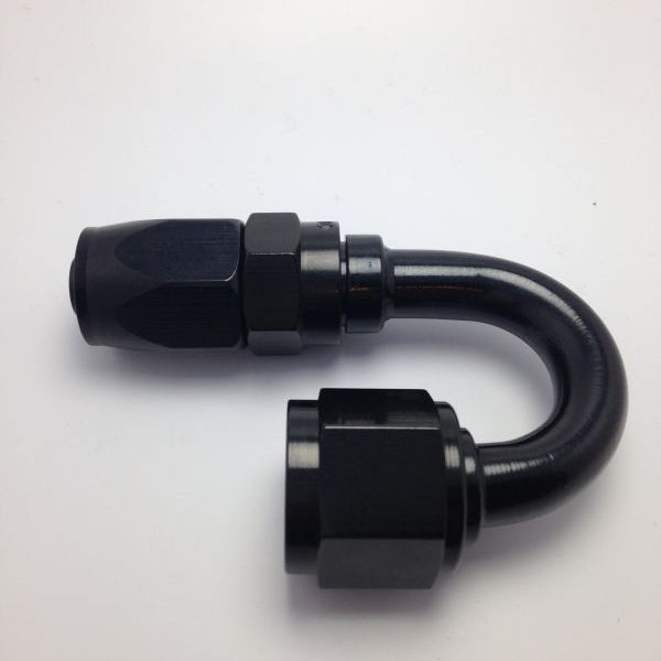 Fragola -6AN x 180 Degree Pro-Flow Hose End - Black-tuningsupply.com