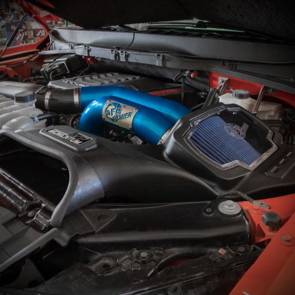 aFe 21-22 Ford F-150 Raptor V6-3.5L(tt) Momentum XP Cold Air Intake System - Blue w/ Pro 5R Filter-tuningsupply.com