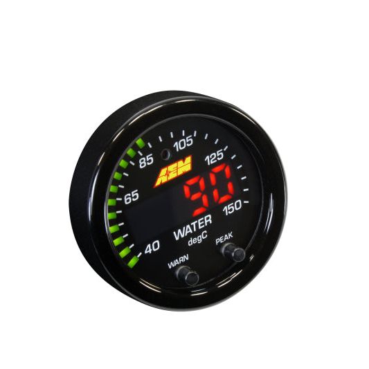 AEM X-Series Temperature 100-300F Gauge Kit (ONLY Black Bezel and Water Temp. Faceplate)-tuningsupply.com